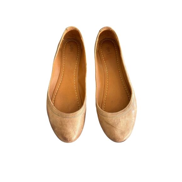 FRYE Carson leather ballet flats tan size 9.5 M - Picture 1 of 9